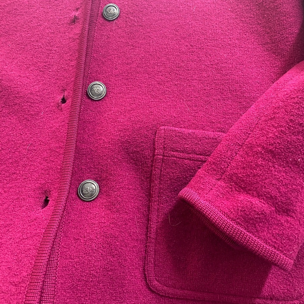 Talbots Magenta Wool Jacket Small - image 5